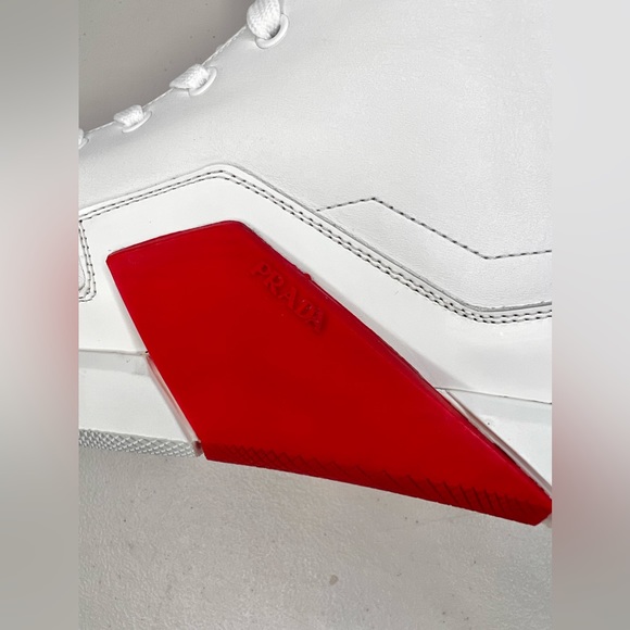 RARE NWT Prada Linea  Rossa High  Top Sneakers Men’s Tennis Shoes Sz 10 4T288210 - Picture 8 of 10